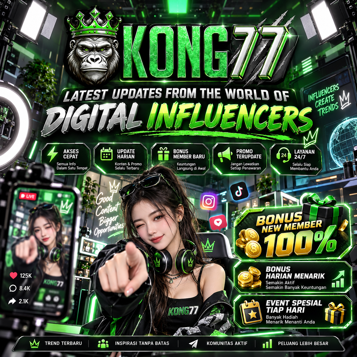 KONG77 |Latest Updates from the World of Digital Influencers